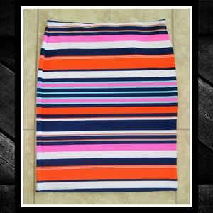 NEW YORK CLOTHING CO Striped PLUS SIZE Skirt
